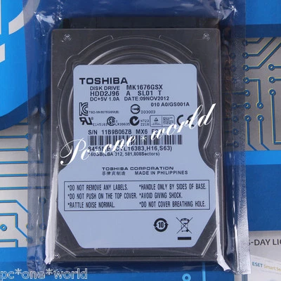 100% OK For TOSHIBA MK1676GSX 160 GB 2.5" 5400 RPM 8 MB SATA Hard Disk Drive HDD - Image 1 of 2
