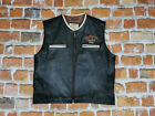 Chevignon Vintage Biker Leather Vest Coaching Staff Black Size: XL Tip Top