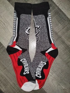 Cleveland Cavaliers NBA Team Marble Vortex Crew Length Socks Large - Picture 1 of 1