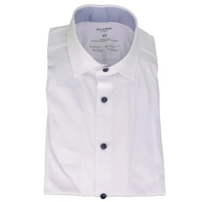 Olymp Nr. Six 24 / Seven Uomo Camicia da Ufficio Bianco 257254 00 - Immagine 1 di 4