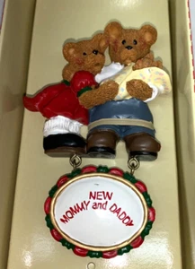 Kurt S. Adler Holly Bearies "New Mommy and Daddy" Bears Ornament - Picture 1 of 2
