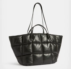 Fabulous All Saints Nadine Quilted Tote Bag Black - Picture 1 of 4