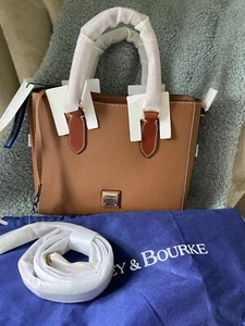NWT Dooney & Bourke Top Handle Pebble Leather Tote - Caramel - Picture 1 of 7