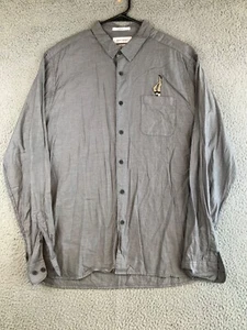 Urban Outfitters Button Down Shirt Men's Large Gray Long Sleeve Collared Legs - Picture 1 of 18