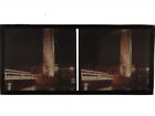 Autochrome Colour Stereoview c1900s - Modernist Bridge At Night
