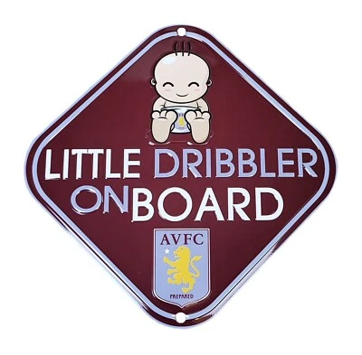Aston Villa Car Window Hanger Baby On Board Football Team Crest Metal Decal Gift