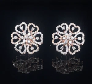 Zeitlose Herz Design Ohrstecker - Bestes Valentinstag Geschenk Kühne Ohrstecker für große Hochzeit - Bild 1 von 5