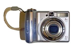 Canon PowerShot A560 7.1 MP Digital Camera With 4x Optical Zoom Silver - Picture 1 of 6