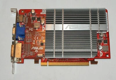 Asus Radeon HD5450 1 Gig HDMI/VGA/DVI PCIE EAH5450 Silent Graphics Card - Image 1 of 3