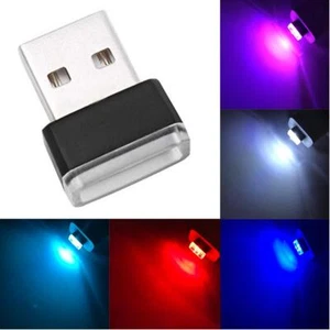 LED USB Car Interior Atmosphere Light Ambient Decoration Lamp White Light - Picture 1 of 12