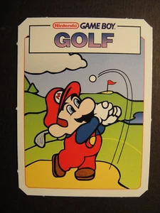 KELLOGGS FROSTIES NINTENDO GAME BOY SUPER MARIO GOLF GOLFING SINGLE CARD - Picture 1 of 2