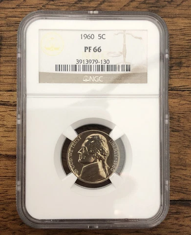 1960 PF 66 5C Jefferson NGC 1960 PR 66 5C Jefferson Nickel A2335 Cover