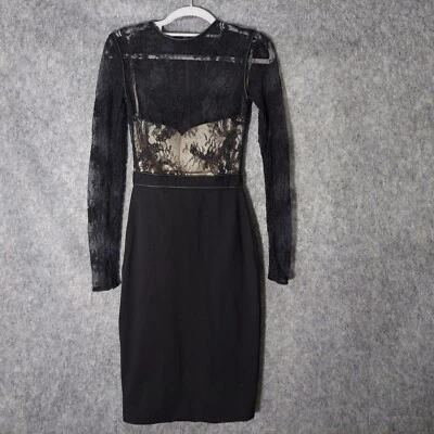 Catherine Deane Dress 2 Corset Boned Zipper Lace Romantic Elegant Leather Trim - Image 1 of 4