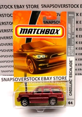 2008 MATCHBOX RED CADILLAC ESCALADE, VIP LUXURY #12/12, MBX #44, NICE & VHTF - Image 1 of 4