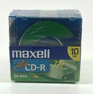 Maxell Mini CD-R Recordable Discs 10 Pack NOS Sealed Neu - Bild 1 von 3