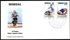 Senegal. 1997 Dakar - Agades - Dakar motor ralley First day cover.   (J413)