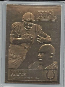 Raheem Brock 2007 Danbury Mint Colts Super Bowl 41 XLI 22kt Gold Card - Picture 1 of 1