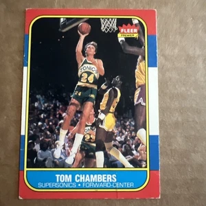 Scheda pallacanestro Fleer 1986-87 Tom Chambers RC #15 bassa qualità - Foto 1 di 4