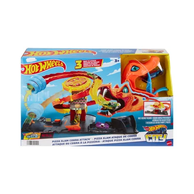 Hot Wheels City Pizza Slam Cobra Attack Playset w/ 1:64 Scale Car - Image 1 of 4