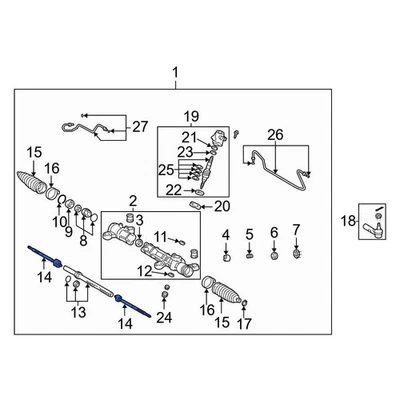 For Toyota Corolla 2003-2008 Toyota 4550309400 Inner Steering Tie Rod End Foto 1 de 2