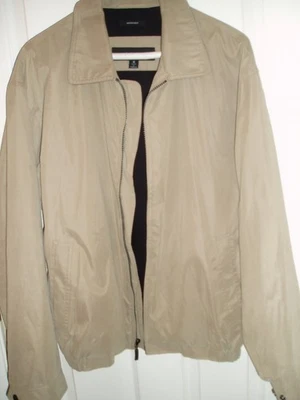 Chaqueta de Microfibra CLAIBORNE Para Hombre M Cremallera Completa Forrada Tostado Caqui Mediana $0 ¡S/H! Foto 1 de 4