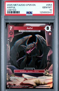 PSA 10 GEM MINT Awful 054/050 MetaZoo 2025 CP25 Extended Art Redemption - Picture 1 of 2