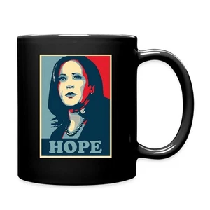Taza Kamala Harris 2024 Campaign Design Hope a todo color, talla única, negra - Imagen 1 de 4