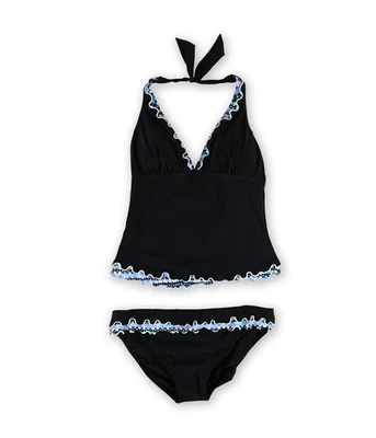 Tankini Profile Mujer Caleidoscopio Sin Alambres 2 Piezas, Negro, 10 Foto 1 de 2