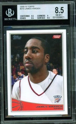 James Harden Rookie Card 2009-10 Topps #319 BGS 8.5 - Image 1 of 2