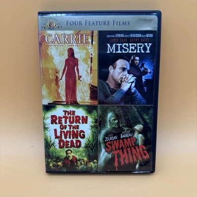 Carrie / Misery / Swamp Thing / The Return of the Living Dead 4-Disc DVD Set Foto 1 de 4
