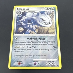 Pokemon Diamante e Perla 2008 Fronte della Tempesta Steelix Reverse Holo #28/100 - Foto 1 di 6