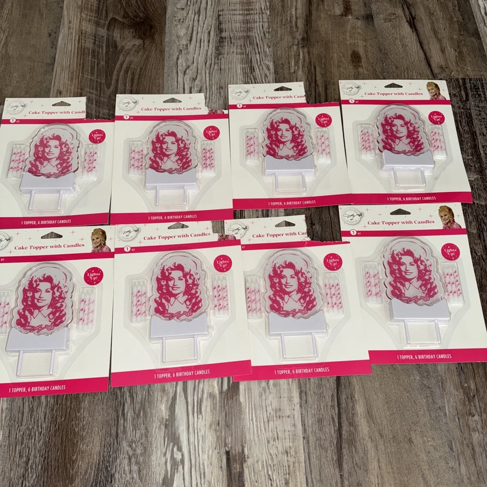 8 Dolly Parton Party Supply: Dolly Light Up Cake Topper con 6 velas - NUEVO (4) Foto 1 de 2
