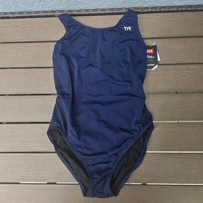 TYR Durafasr One Sólido Azul Marino Maxfit Una Pieza Mujer Natación Talla 38 Nuevo Foto 1 de 3