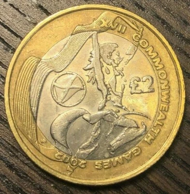 2002 Great Britain XVII Commonwealth Games 2 Pound Coin, About Uncirculated - Image 1 of 2