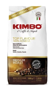 Kimbo Espresso Top Flavour 100% Arabica Whole Coffee Beans 1kg/2.2Lbs - Picture 1 of 3