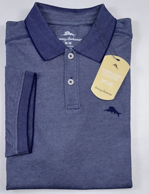 NUEVO TOMMY BAHAMA Talla M Para hombres Polo Azul FÁCIL CUIDADO Absorbente $99 Foto 1 de 4