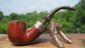 WDC Wellington Imported Briar Italy Bent Billiard Estate Pfeife 4,3/4" L - Bild 1 von 17