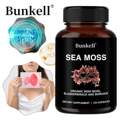 BUNKELL Muschio di mare Vescica e Bardana Capsule Biologico Muschio Irlandese Bioperine