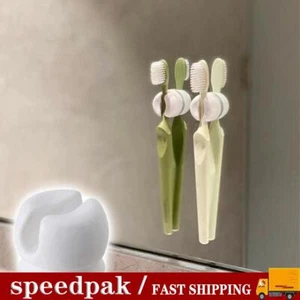 Simple Suction Cup Toothbrush Holder Bathroom Wall Mounted 1 Free U.K-Fast - Picture 1 of 11