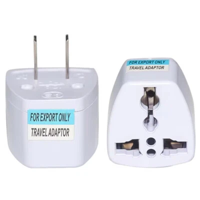 Enchufe portátil universal 10A 250V American Standard de 2 pines enchufe alimentación de viaje inteligente  Foto 1 de 4