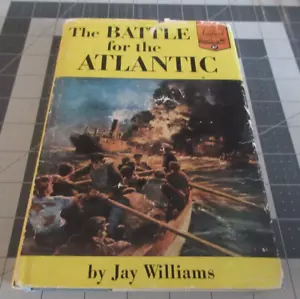 Landmark Book The Battle For The Atlantic 1959 HC Jay Williams 4th Print HCDJ - Imagen 1 de 5