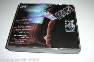 TANZEN SUPER DISCO NIGHT 2 CD'S MIT C.C.CATCH KANO DEN HARROW MILLI VANILLI CHIC - Picture 1 of 4
