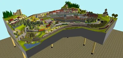 GP-021-2 Track Plan (34 Pages) Zwingenberg2 Fleischmann Model Track 350x250x160cm - Image 1 of 4