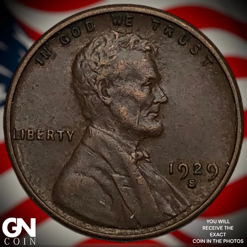 1929 S Lincoln Cent Wheat Penny  Q6551 Cover