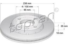 2x TOPRAN Bremsscheibe 239mm Vorne für VW Lupo (6X1, 6E1) POLO (6N2) 104 027