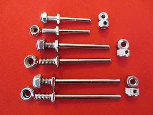 Eje de rueda ejes de rueda M5x3x25 M6x4x40 M6x4x50 tuerca y anillos de ajuste chasis - Imagen 1 de 3