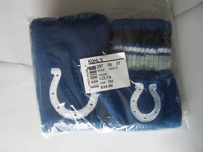 NUEVO CON ETIQUETAS $35 FÚTBOL AMERICANO INDIANAPOLIS COLTS NFL REVERSIBLE Sombrero Guantes Conjunto JUVENTUD TALLA ÚNICA Foto 1 de 3
