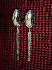 Vintage MEXICALY ROSE Interpur Japan Stainless Silverware Flatware 2 Tablespoons