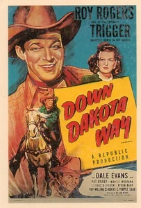 Roy Rogers Down Dakota Way 3.75x5.5 Western Cowboy Movie Poster Print - #2 - Picture 1 of 1