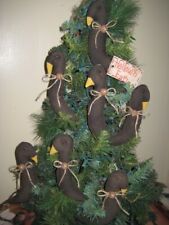 Halloween Decor  7 Crows Tree Ornaments Bowl Fillers Handmade Gifts Primitive